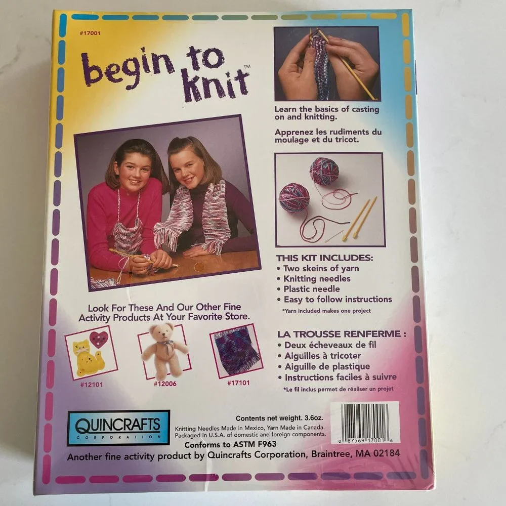 Quincrafts begin knit
